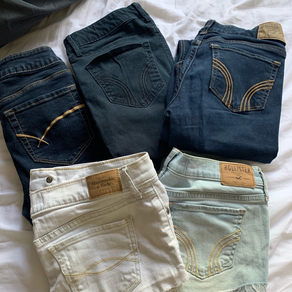 3 Jeans & 2 pairs of shorts